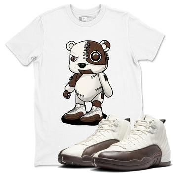 AJ12 Baroque Brown shirts to match jordans Cyborg Bear best t shirts to wear with jordans SoleFly x Jordan 12 Baroque Brown match shoes to clothes SNRT Sneaker Tees unisex cotton White 1 shirts