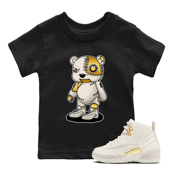 12s Phantom shirts to match jordans Cyborg Bear sneaker match tees Air Jordan 12 WMNS Phantom match shoes to clothes SNRT Sneaker Tees Youth Baby Black 1 tee