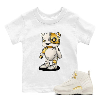12s Phantom shirts to match jordans Cyborg Bear sneaker match tees Air Jordan 12 WMNS Phantom match shoes to clothes SNRT Sneaker Tees Youth Baby White 1 tee