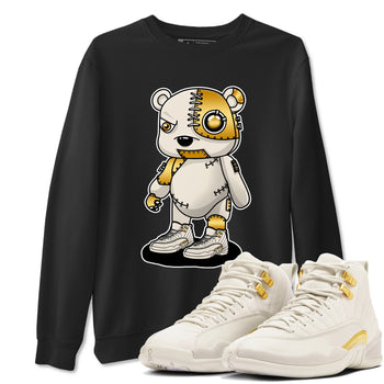 12s Phantom shirts to match jordans Cyborg Bear sneaker match tees Air Jordan 12 WMNS Phantom match shoes to clothes SNRT Sneaker Tees unisex cotton Black 1 shirts