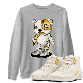 12s Phantom shirts to match jordans Cyborg Bear sneaker match tees Air Jordan 12 WMNS Phantom match shoes to clothes SNRT Sneaker Tees unisex cotton Heather Grey 1 shirts