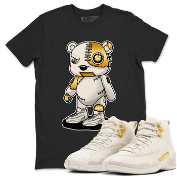 12s Phantom shirts to match jordans Cyborg Bear sneaker match tees Air Jordan 12 WMNS Phantom match shoes to clothes SNRT Sneaker Tees unisex cotton Black 1 shirts
