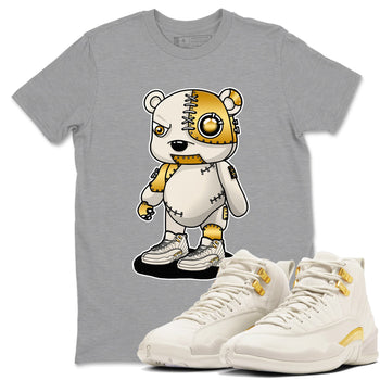 12s Phantom shirts to match jordans Cyborg Bear sneaker match tees Air Jordan 12 WMNS Phantom match shoes to clothes SNRT Sneaker Tees unisex cotton Heather Grey 1 shirts