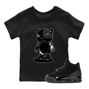 Air Jordan 3 Black Cat shirts to match jordans Cyborg Bear sneaker match tees Jordan 3 Retro Black Cat best t shirts to wear with jordans SNRT Sneaker Tees Youth Baby Black 1 tee