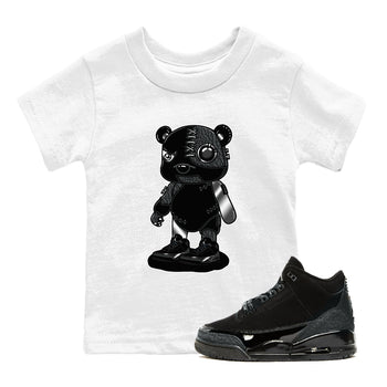 Air Jordan 3 Black Cat shirts to match jordans Cyborg Bear sneaker match tees Jordan 3 Retro Black Cat best t shirts to wear with jordans SNRT Sneaker Tees Youth Baby White 1 tee