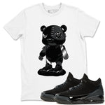 Air Jordan 3 Black Cat shirts to match jordans Cyborg Bear sneaker match tees Jordan 3 Retro Black Cat best t shirts to wear with jordans SNRT Sneaker Tees unisex cotton White 1 shirts