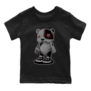 3s Black Cement shirts to match jordans Cyborg Bear sneaker match tees Air Jordan 3 Retro OG Black Cement match shoes to clothes SNRT Sneaker Tees Youth Baby Black 2 tee