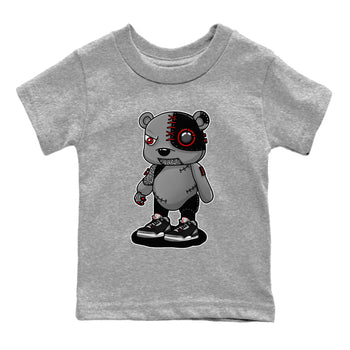 3s Black Cement shirts to match jordans Cyborg Bear sneaker match tees Air Jordan 3 Retro OG Black Cement match shoes to clothes SNRT Sneaker Tees Youth Baby Heather Grey 2 tee