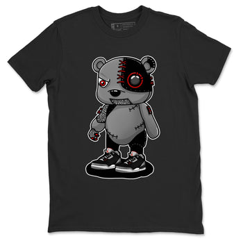 3s Black Cement shirts to match jordans Cyborg Bear sneaker match tees Air Jordan 3 Retro OG Black Cement match shoes to clothes SNRT Sneaker Tees unisex cotton Black 2 shirts