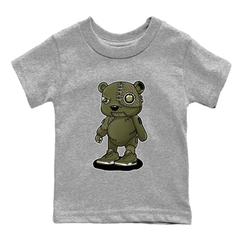 Sneaker Threads – Sneaker Threads To Match Air Jordan 3 Family Affair Shoes – Cyborg Bear Kids T-Shirt Heather Grey 2