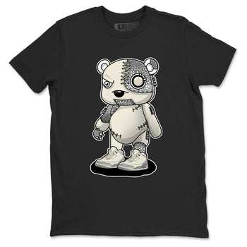 3s WMNS Sail and Cement Grey shirts to match jordans Cyborg Bear graphic tees Air Jordan 3 Sail and Cement Grey match shoes to clothes SNRT Sneaker Tees unisex cotton Black 2 shirts