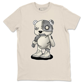 3s WMNS Sail and Cement Grey shirts to match jordans Cyborg Bear graphic tees Air Jordan 3 Sail and Cement Grey match shoes to clothes SNRT Sneaker Tees unisex cotton Natural 2 shirts