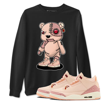 Air Jordan 3 "Treat Yourself" Washed Coral shirts to Special Valentine's Day Cyborg Bear sneaker match tees Jordan 3 Valentine's Day best t shirts to wear with jordans SNRT Sneaker Tees Graphic Tee Black 1 shirts