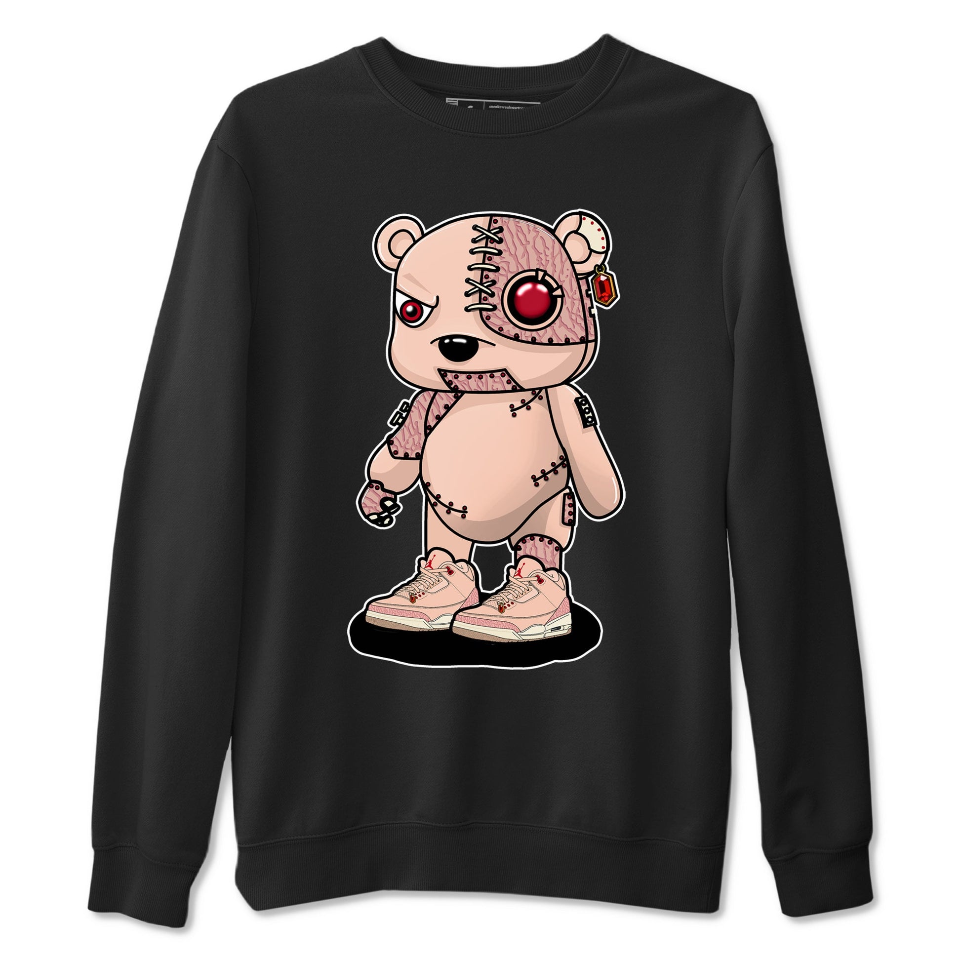 Air Jordan 3 "Treat Yourself" Washed Coral shirts to Special Valentine's Day Cyborg Bear sneaker match tees Jordan 3 Valentine's Day best t shirts to wear with jordans SNRT Sneaker Tees Graphic Tee Black 2 shirts