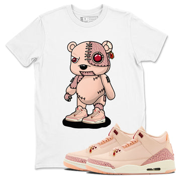 Air Jordan 3 "Treat Yourself" Washed Coral shirts to Special Valentine's Day Cyborg Bear sneaker match tees Jordan 3 Valentine's Day best t shirts to wear with jordans SNRT Sneaker Tees Graphic Tee White 1 shirts