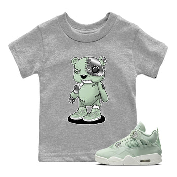 4s seafoam shirts to match jordans Cyborg Bear sneaker match tees Air Jordan 4 Abundance match shoes to clothes SNRT Sneaker Tees Youth Baby Heather Grey 1 tee