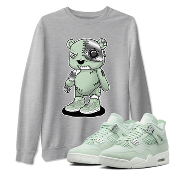 4s seafoam shirts to match jordans Cyborg Bear sneaker match tees Air Jordan 4 Abundance match shoes to clothes SNRT Sneaker Tees unisex cotton Heather Grey 1 shirts