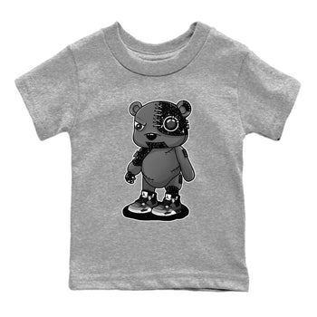 4s Fear shirts to match jordans Cyborg Bear sneaker match tees Air Jordan 4 Retro Fear match shoes to clothes SNRT Sneaker Tees Youth Baby Heather Grey 2 tee