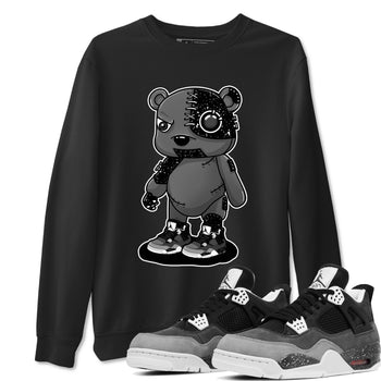 4s Fear shirts to match jordans Cyborg Bear sneaker match tees Air Jordan 4 Retro Fear match shoes to clothes SNRT Sneaker Tees unisex cotton Black 1 shirts