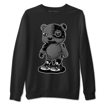 4s Fear shirts to match jordans Cyborg Bear sneaker match tees Air Jordan 4 Retro Fear match shoes to clothes SNRT Sneaker Tees unisex cotton Black 2 shirts