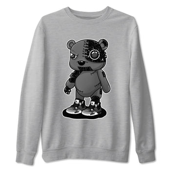 4s Fear shirts to match jordans Cyborg Bear sneaker match tees Air Jordan 4 Retro Fear match shoes to clothes SNRT Sneaker Tees unisex cotton Heather Grey 2 shirts