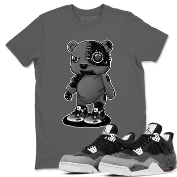 4s Fear shirts to match jordans Cyborg Bear sneaker match tees Air Jordan 4 Retro Fear match shoes to clothes SNRT Sneaker Tees unisex cotton Cool Grey 1 shirts