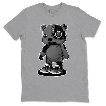 4s Fear shirts to match jordans Cyborg Bear sneaker match tees Air Jordan 4 Retro Fear match shoes to clothes SNRT Sneaker Tees unisex cotton Heather Grey 2 shirts