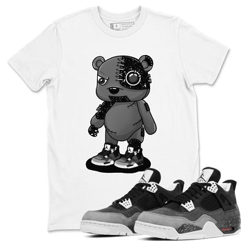4s Fear shirts to match jordans Cyborg Bear sneaker match tees Air Jordan 4 Retro Fear match shoes to clothes SNRT Sneaker Tees unisex cotton White 1 shirts