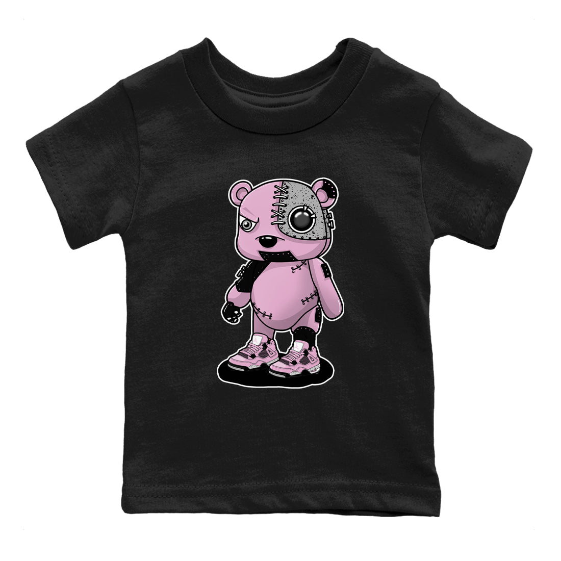 4s Retro Orchid shirts to match jordans Cyborg Bear sneaker match tees Air Jordan 4 WMNS Orchid match shoes to clothes SNRT Sneaker Tees Youth Baby Black 2 tee