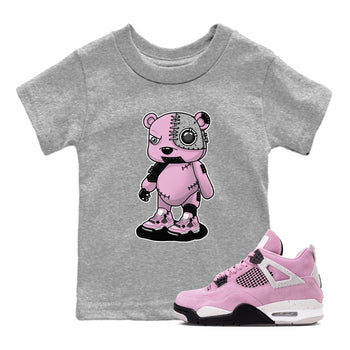4s Retro Orchid shirts to match jordans Cyborg Bear sneaker match tees Air Jordan 4 WMNS Orchid match shoes to clothes SNRT Sneaker Tees Youth Baby Heather Grey 1 tee