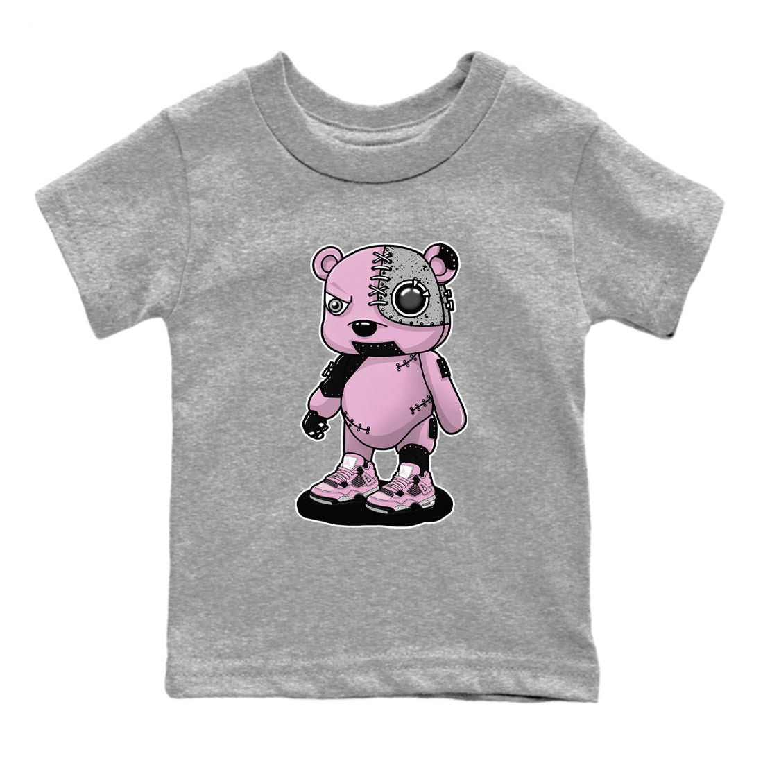 4s Retro Orchid shirts to match jordans Cyborg Bear sneaker match tees Air Jordan 4 WMNS Orchid match shoes to clothes SNRT Sneaker Tees Youth Baby Heather Grey 2 tee