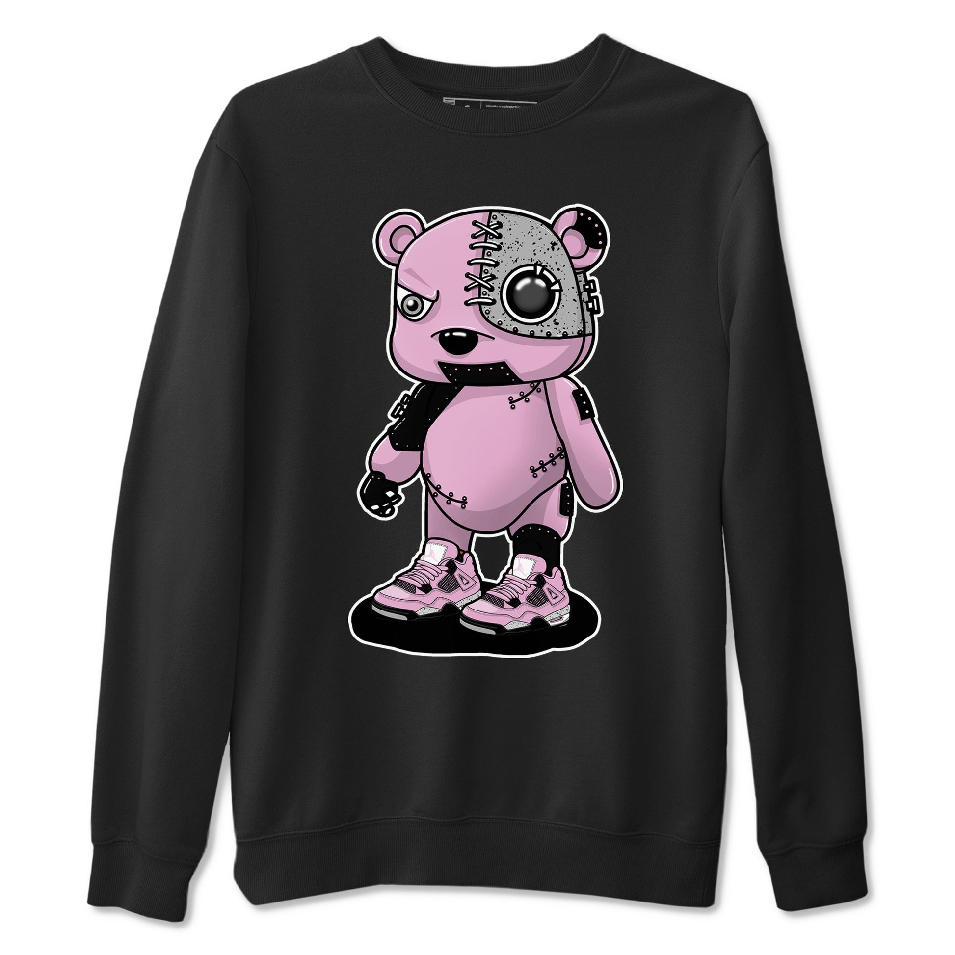 4s Retro Orchid shirts to match jordans Cyborg Bear sneaker match tees Air Jordan 4 WMNS Orchid match shoes to clothes SNRT Sneaker Tees unisex cotton Black 2 shirts