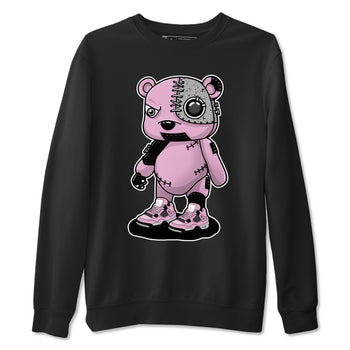 4s Retro Orchid shirts to match jordans Cyborg Bear sneaker match tees Air Jordan 4 WMNS Orchid match shoes to clothes SNRT Sneaker Tees unisex cotton Black 2 shirts