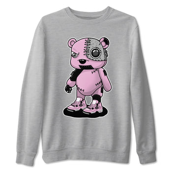 4s Retro Orchid shirts to match jordans Cyborg Bear sneaker match tees Air Jordan 4 WMNS Orchid match shoes to clothes SNRT Sneaker Tees unisex cotton Heather Grey 2 shirts