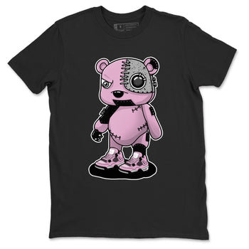 4s Retro Orchid shirts to match jordans Cyborg Bear sneaker match tees Air Jordan 4 WMNS Orchid match shoes to clothes SNRT Sneaker Tees unisex cotton Black 2 shirts