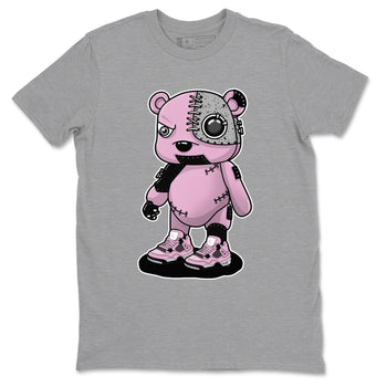 4s Retro Orchid shirts to match jordans Cyborg Bear sneaker match tees Air Jordan 4 WMNS Orchid match shoes to clothes SNRT Sneaker Tees unisex cotton Heather Grey 2 shirts