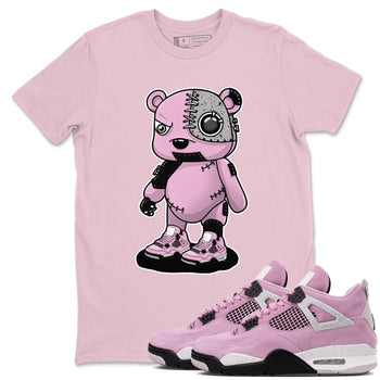 4s Retro Orchid shirts to match jordans Cyborg Bear sneaker match tees Air Jordan 4 WMNS Orchid match shoes to clothes SNRT Sneaker Tees unisex cotton Pink 1 shirts