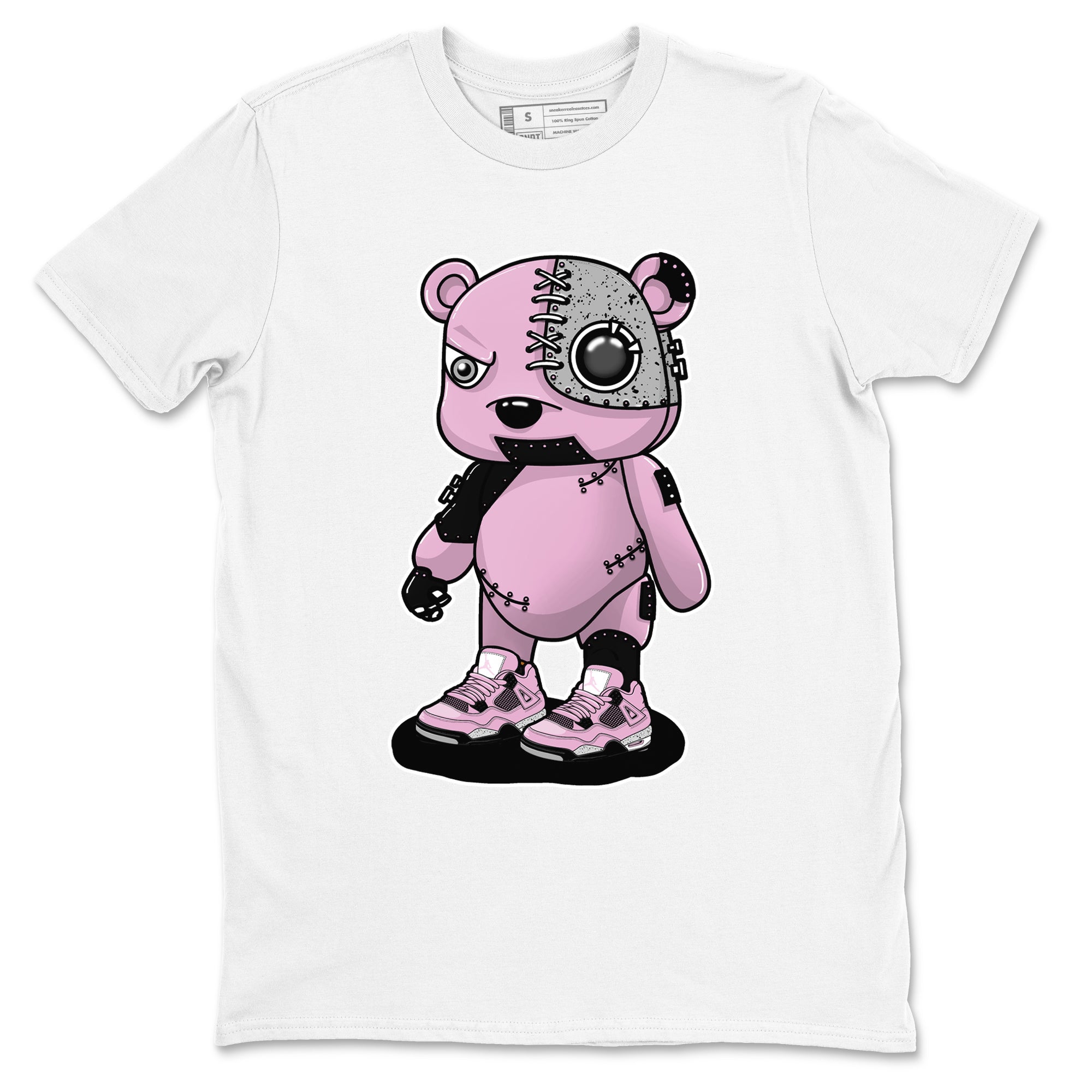 4s Retro Orchid shirts to match jordans Cyborg Bear sneaker match tees Air Jordan 4 WMNS Orchid match shoes to clothes SNRT Sneaker Tees unisex cotton White 2 shirts