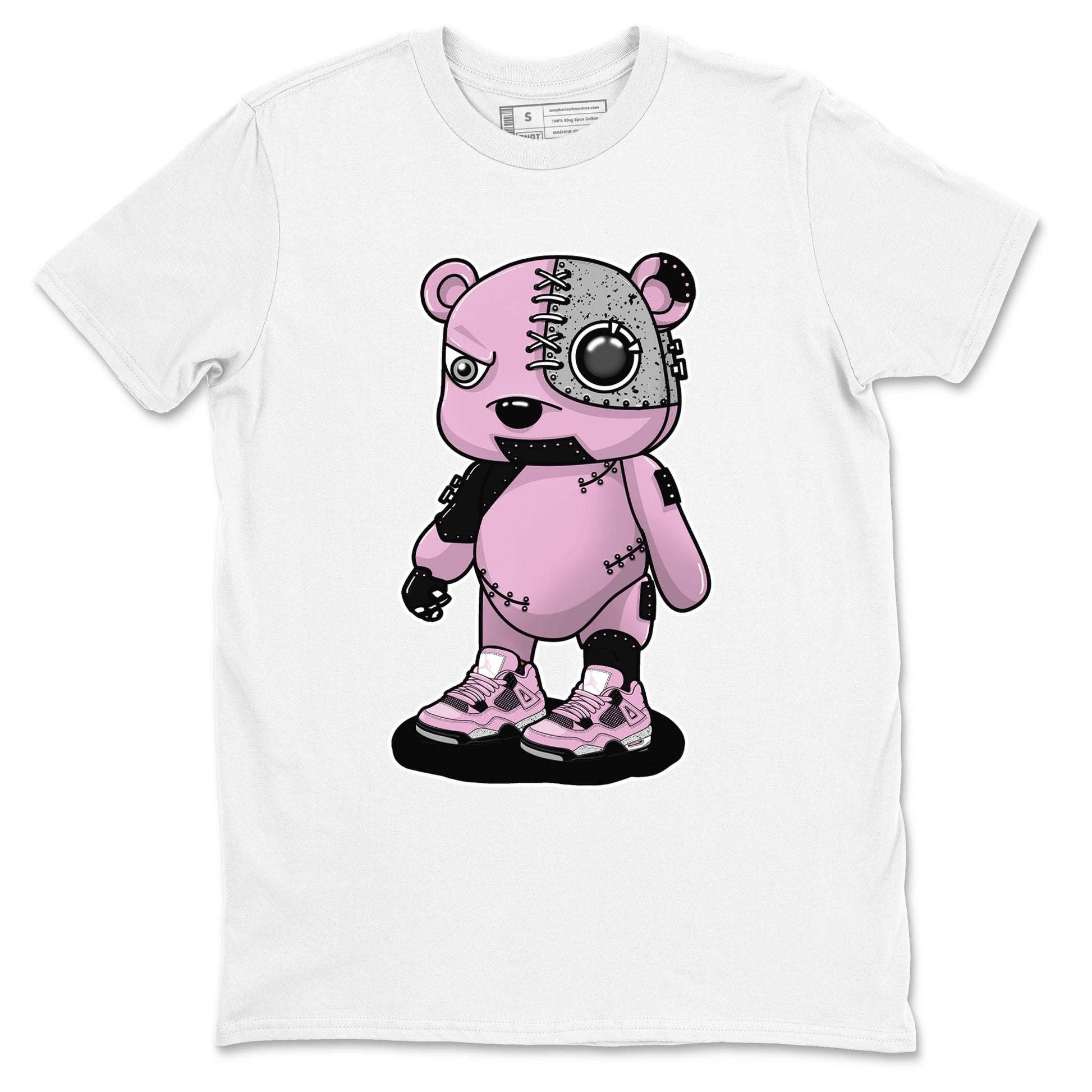 4s Retro Orchid shirts to match jordans Cyborg Bear sneaker match tees Air Jordan 4 WMNS Orchid match shoes to clothes SNRT Sneaker Tees unisex cotton White 2 shirts