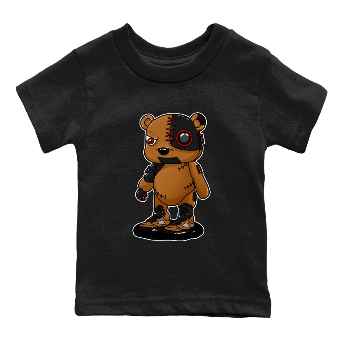 5s Archaeo Brown shirts to match jordans Cyborg Bear sneaker match tees Air Jordan 5 Archaeo Brown match shoes to clothes SNRT Sneaker Tees Youth Baby Black 2 tee