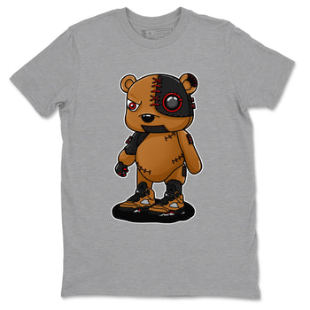 5s Archaeo Brown shirts to match jordans Cyborg Bear sneaker match tees Air Jordan 5 Archaeo Brown match shoes to clothes SNRT Sneaker Tees unisex cotton Heather Grey 2 shirts