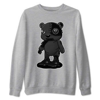 5s Black Cat shirts to match jordans Cyborg Bear sneaker match tees Air Jordan 5 Black Cat match shoes to clothes SNRT Sneaker Tees unisex cotton Heather Grey 2 shirts