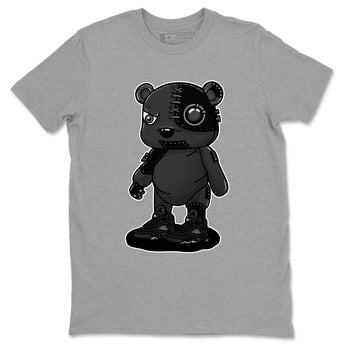 5s Black Cat shirts to match jordans Cyborg Bear sneaker match tees Air Jordan 5 Black Cat match shoes to clothes SNRT Sneaker Tees unisex cotton Heather Grey 2 shirts