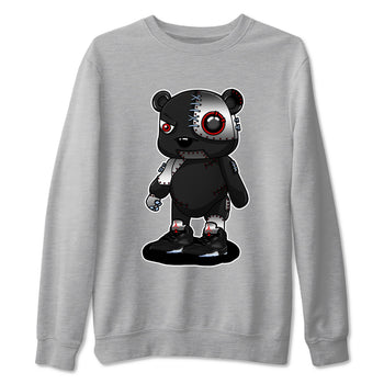 5s Reimagined shirts to match jordans Cyborg Bear best t shirts to wear with jordans Air Jordan 5 Retro OG Reimagined match shoes to clothes SNRT Sneaker Tees unisex cotton Heather Grey 2 shirts