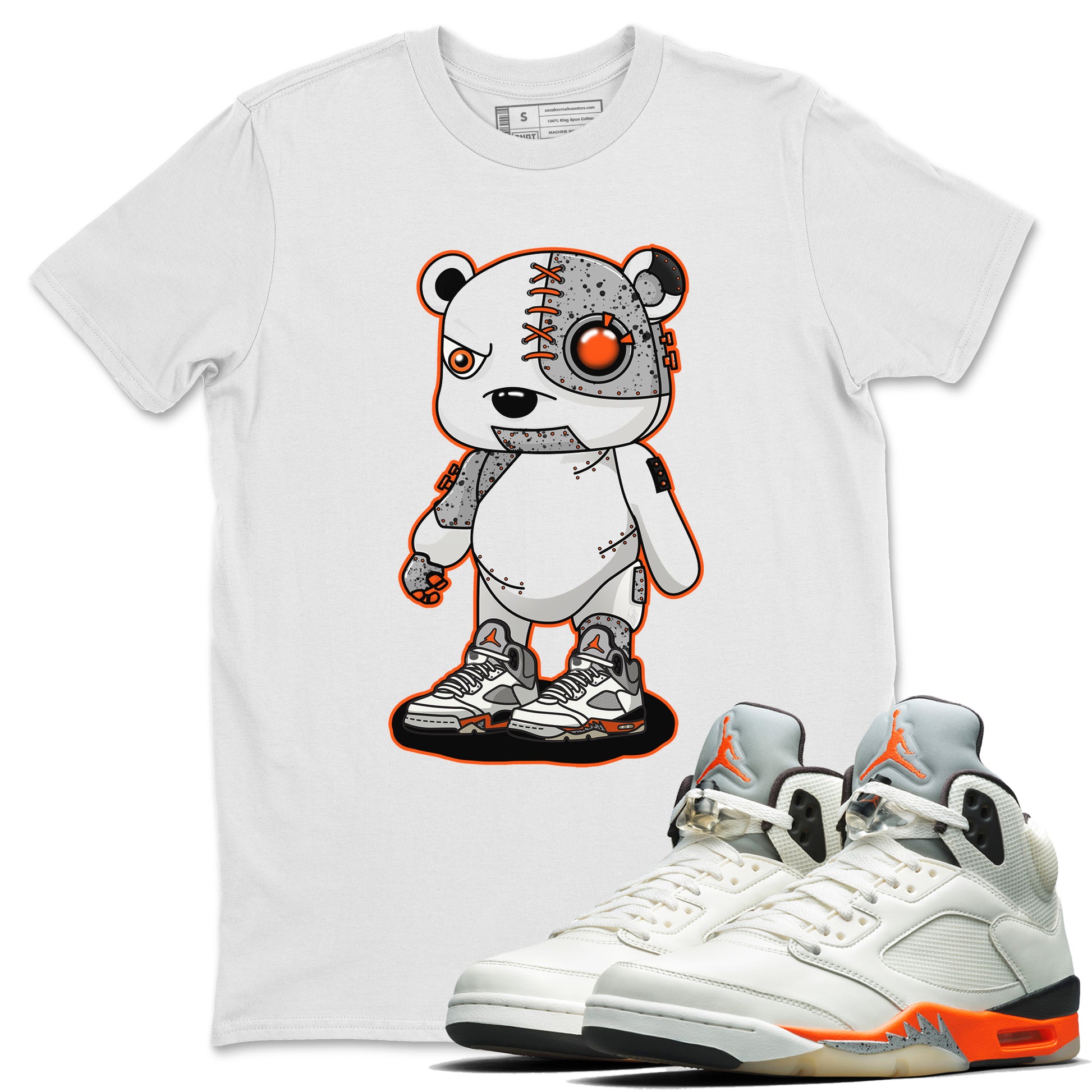Cyborg Bear Unisex Adult Tops - Air Jordan 5 Shattered Backboard - SNRT Sneaker T-shirts