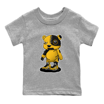 Sneaker Threads – Sneaker Threads To Match Air Jordan 5 Tokyo Shoes – Cyborg Bear Kids T-Shirt Heather Grey 2