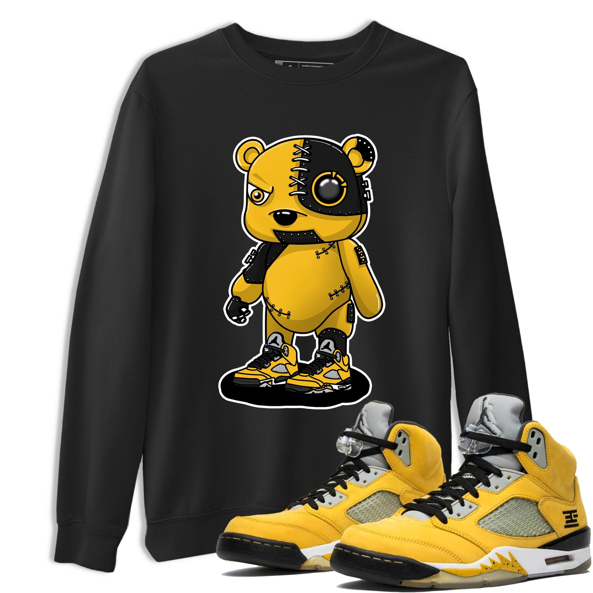 Sneaker Threads – Sneaker Threads To Match Air Jordan 5 Tokyo Shoes – Cyborg Bear Tee Black 1