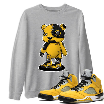 Sneaker Threads – Sneaker Threads To Match Air Jordan 5 Tokyo Shoes – Cyborg Bear Tee Heather Grey 1