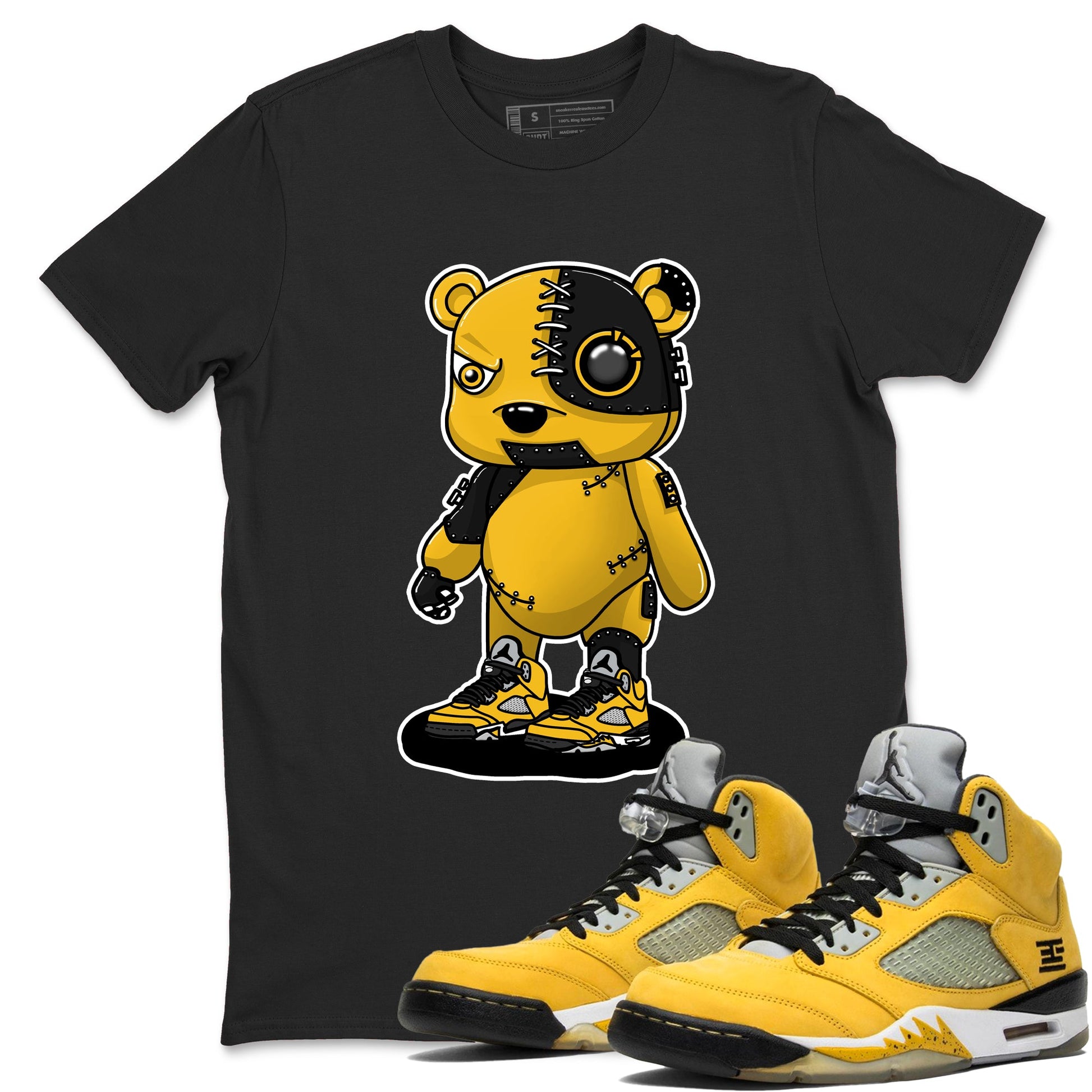 Sneaker Threads – Sneaker Threads To Match Air Jordan 5 Tokyo Shoes – Cyborg Bear Tee Black 1