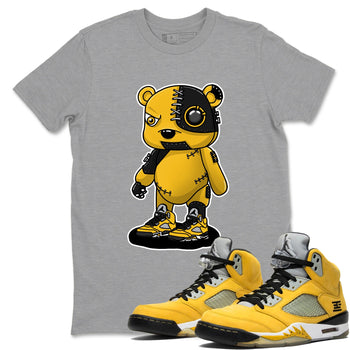 Sneaker Threads – Sneaker Threads To Match Air Jordan 5 Tokyo Shoes – Cyborg Bear Tee Heather Grey 1